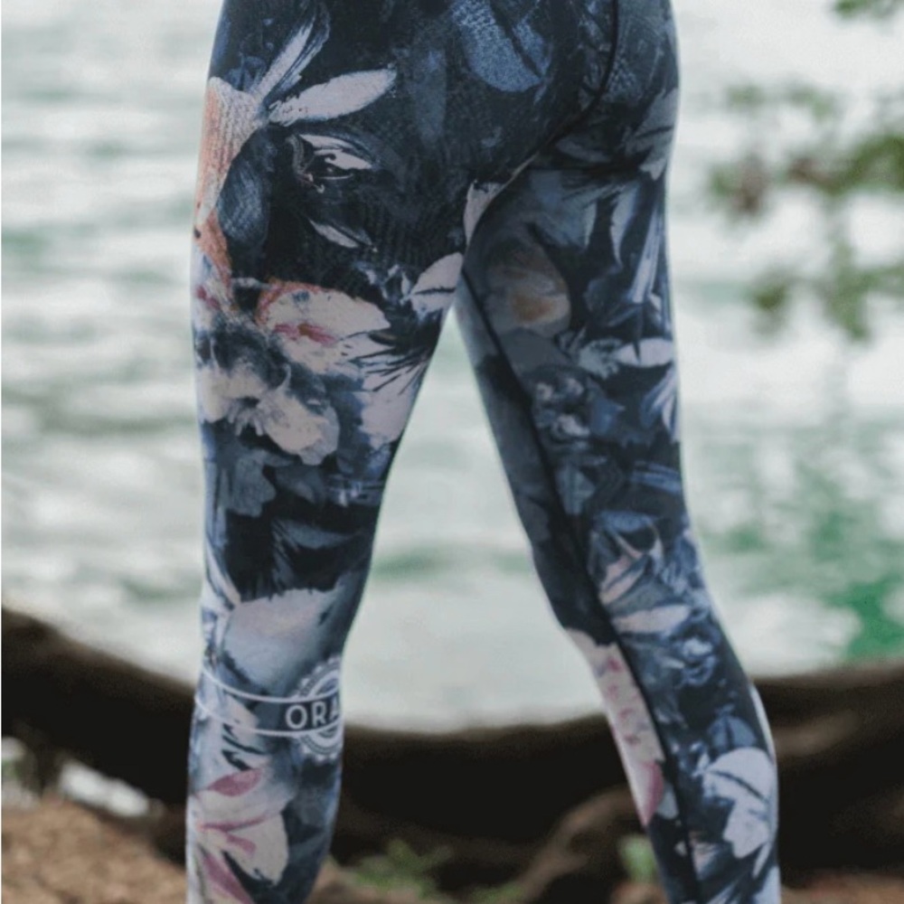 Floral Blue Leggings